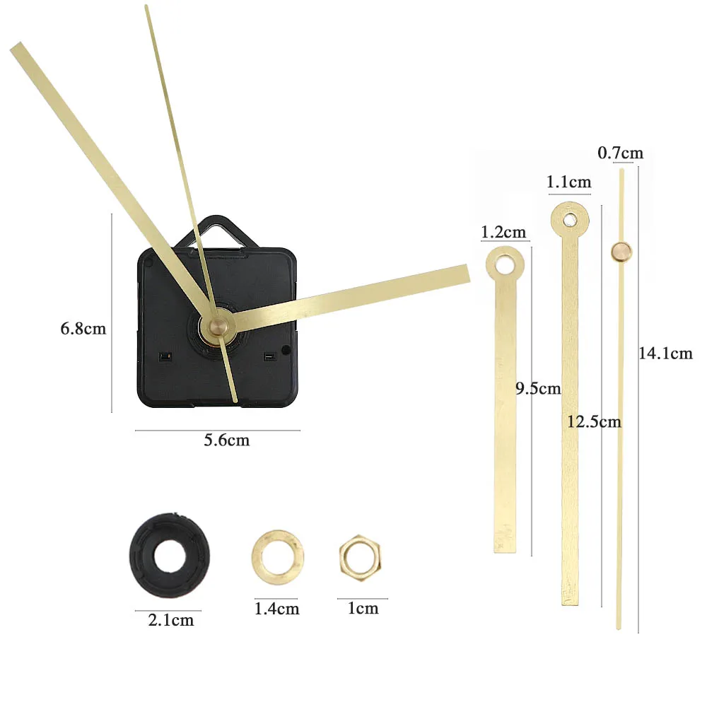 1 Set Multiple Colors Choose Clock Movement Silicone Mold Accessories Mechanism Repair Parts Black Hands Replacement Parts Kit 
