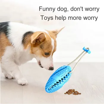 

Hot Pet TPR Decompression Dog Toy Puppy Bite Resistant Interactive Toys Cat Toothbrush Teeth Stick Pet Leaking Food Ball