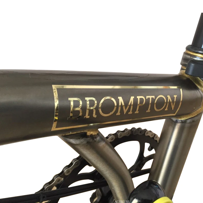 TWTOPSE металлическая переводная картинка в виде рамки наклейка для Brompton велосипед рама руль наклейка s