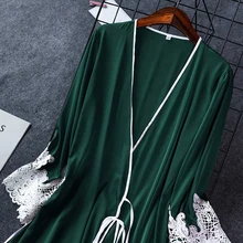 Набор женских пижам из 3 предметов, женские шелковые атласные подушечки на груди, сексуальная ночная рубашка, пижамные комплекты