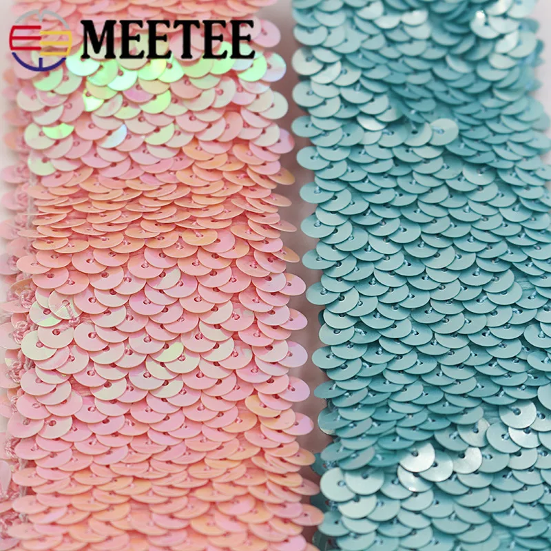 5 шт. Meetee 4,5*35 см Блестки из полиэстера эластичная лента для детской повязки на голову резиновые аксессуары для волос