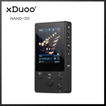 XDUOO NANO D3 высококачественный Mp3 плеер без потерь DSD256 24 бит/192 K HD пять секций эквалайзера ips экран 20 часов воспроизведения
