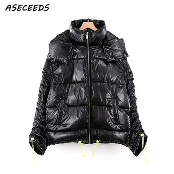 

Winter jacket women parka abrigos mujer invierno 2019 korean fashion black jackets hooded coats women puffer jacket streetwear