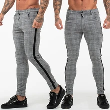 Мужские чиносы, приталенные,, мужские брюки, Чино, обтягивающие, супер удобные, Estiramento, брюки Para Homens Projeto da Manta Listra, боковые