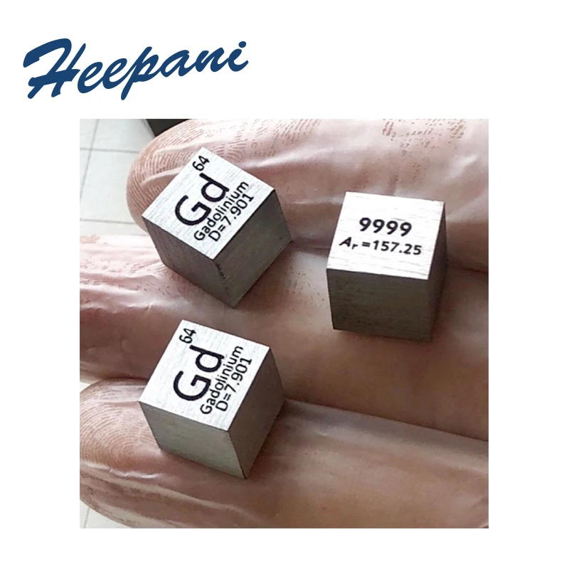 Free shipping gadolinium rare earth metal cube 10mm element Gd periodic table ingot  pellet (5)