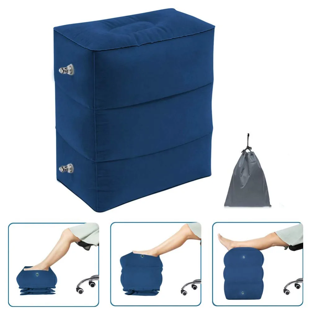 Надувное автомобильное сиденье для ног подножки путешествий регулируемая по