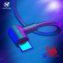 Кабель usb type C 5А для быстрой зарядки USBC кабель type-C для Xiaomi Redmi Note 7 K20 samsung Oneplus 7 Pro USB-C шнур зарядного устройства