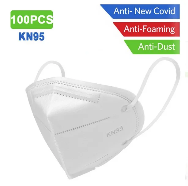

100PCS KN95 Masks Non-woven Anti Dust Mouth Face Cover Safety Protective Earloops Face Mouth mask n95 mask Dustproof