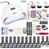 Nail set 120W UV LED LAMP for Manicure Gel nail polish Set Kit Gel Varnish Electric Nail Drill Manicure Sets Nail Art Tools ► Photo 2/6