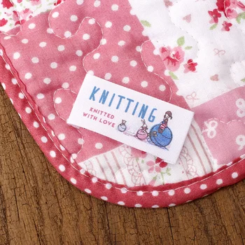 

Personalised Handmade, knitting label, Fold Cotton Fabric, Sewing Label Tag, Sewing Knitting Crochet Gift(MD2072)