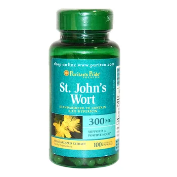 

Free shipping St.John's Wort 300 mg standardized to contain 0.3% hypericin 100 pcs