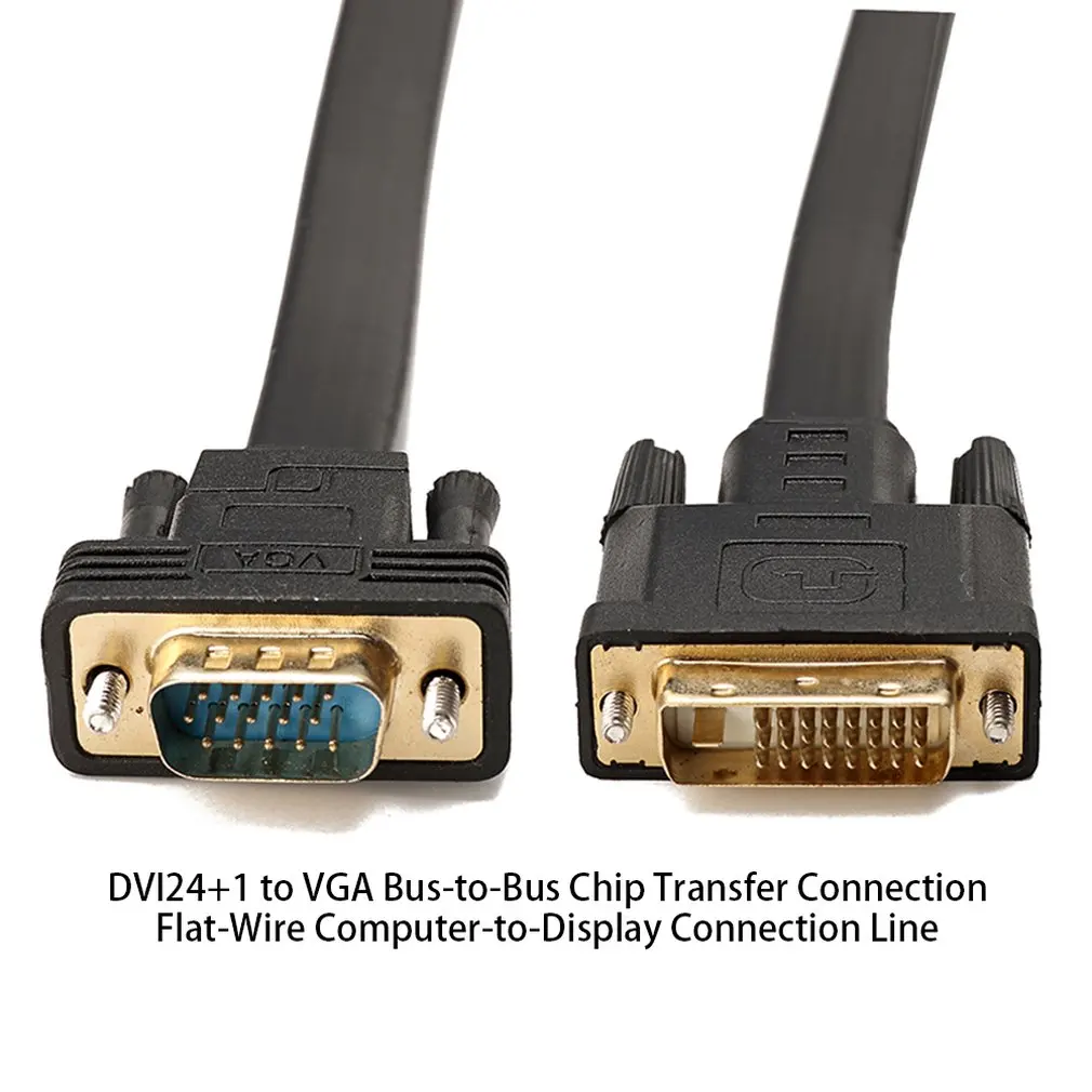 DVI 24+ 1 папа к VGA папа адаптер видео кабель конвертер 24+ 1 25Pin DVI-D к VGA 1080P для проектора ТВ для ПК