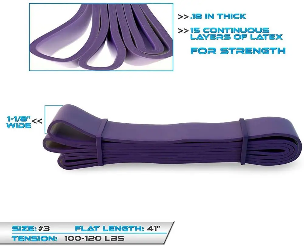 Набор подтягивающих повязок для фитнеса, латексная эластичная подвижная лента для тяжелых упражнений, ленты для пауэрлифтинга - Цвет: Красный