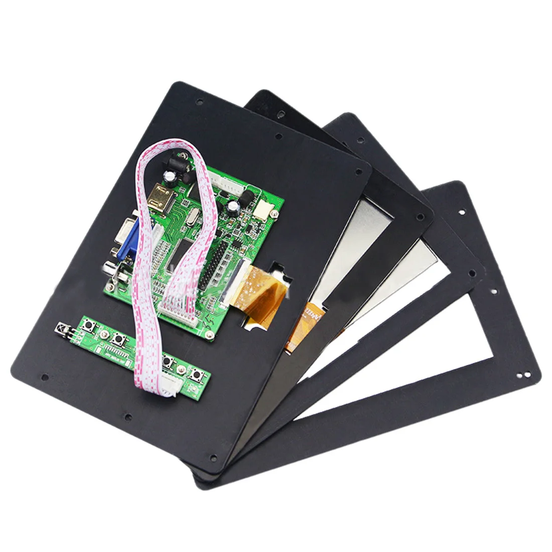Акриловый защитный чехол для Raspberry Pi 3B+/3B/2B 7-дюймовый Разделение Экран