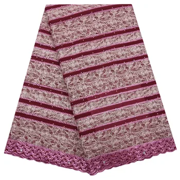 

2020 High Quality Design African Dry cotton embroidery Lace Fabric French Lace Fabric Nigerian Voile Fabric For Wedding Dress