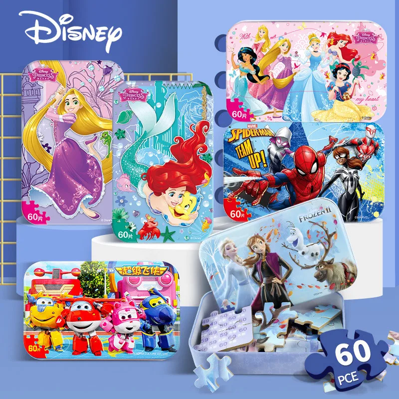 

Hot Sale Disney Frozen Car Disney 60 Slice Small Piece Puzzle Toy Children Wooden Jigsaw Puzzles Kids Educational Toys For Baby