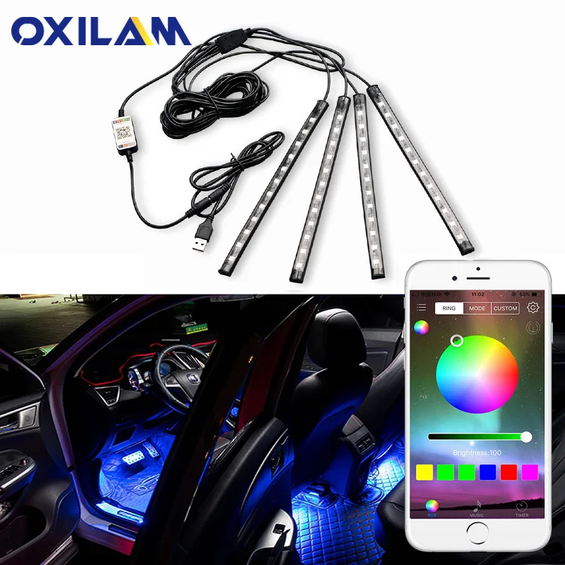 

APP Control Car Ambient Light RGB LED Strip Light for Haval H6 H5 H9 H3 H2 F7 Atmosphere Lamp LED Decorative Car Interior Lights