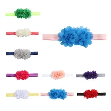 Европа и Америка, AliExpress, младенец, два одинаковых цвета, шифон, цветок, Детская повязка для волос, кружевная лента для волос, стиль