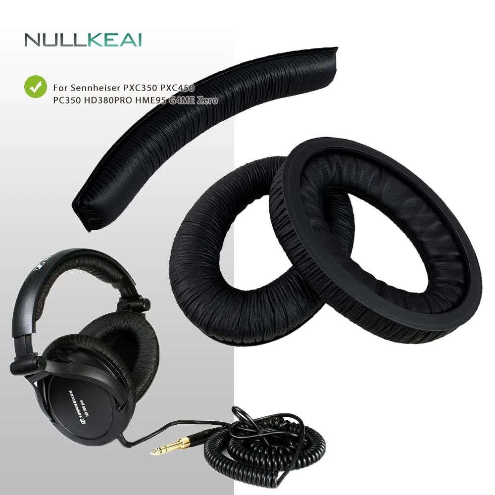 NULLKEAI запасные части для Sennheiser PXC350 PXC450 PC350 HD380PRO HME95 G4ME Zero амбушюры бампер повязка на