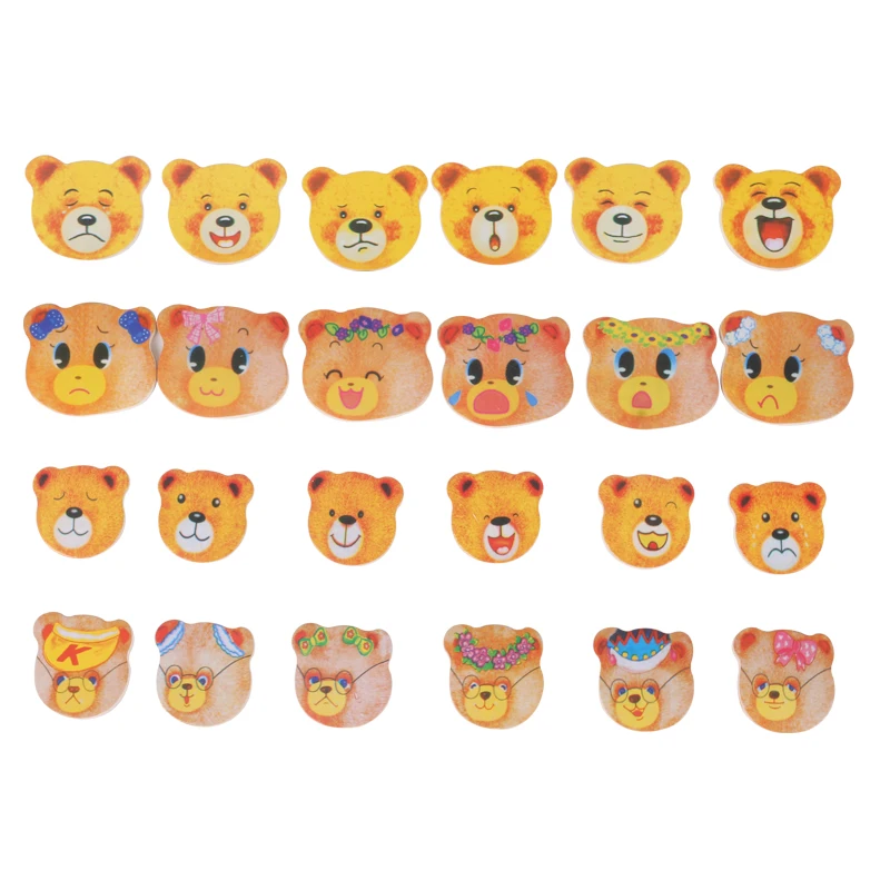 Little Bear Change Toys Children's Early Education Wooden Puzzle Dressing Game Model Toys Games and Puzzles Free Shipping