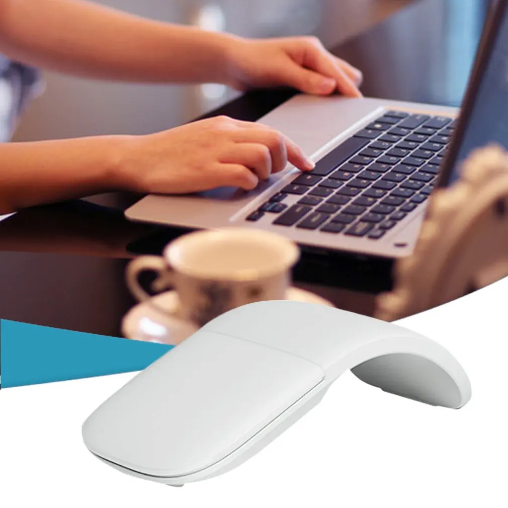 Silent Ultra-Thin Wireless Mouse Portable Folding Wireless Mouse Desktop Universal Touch Smooth Mouse