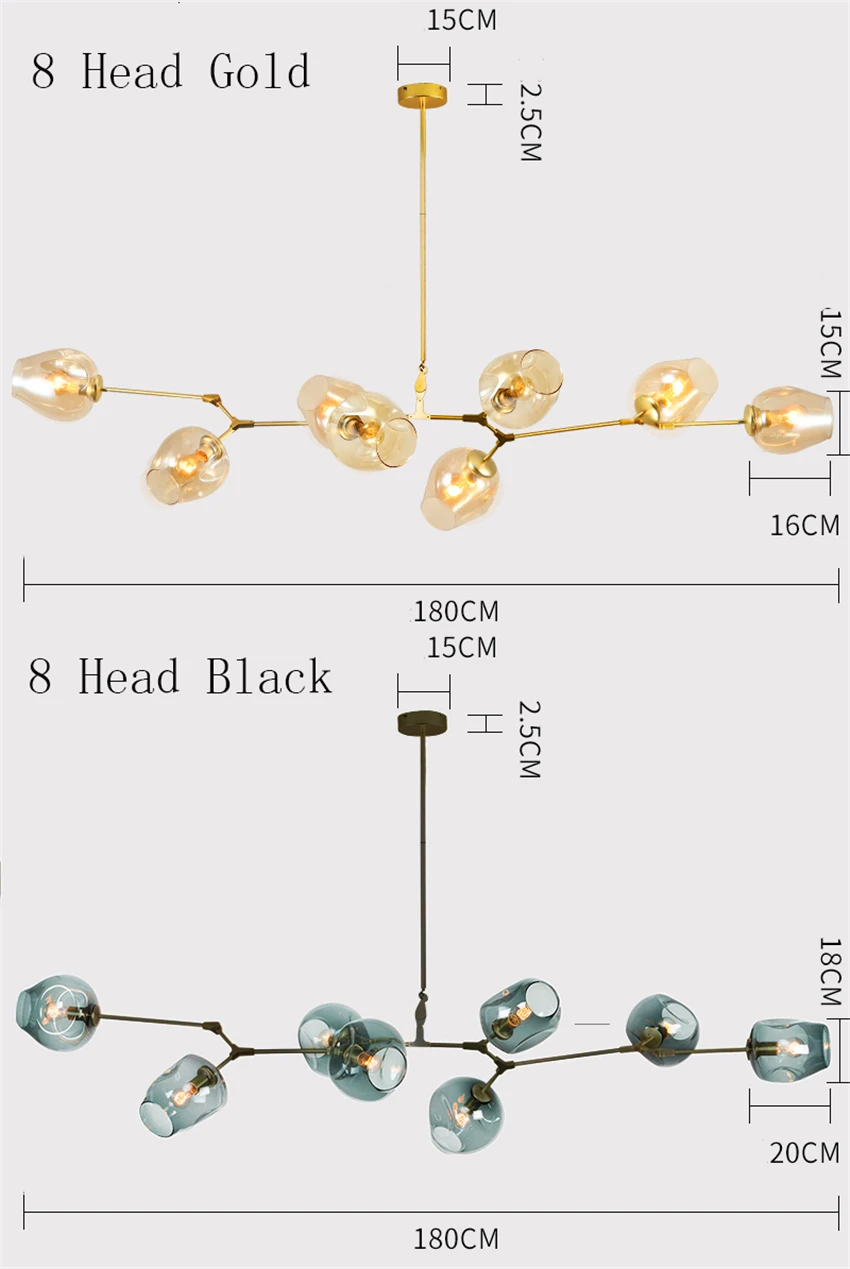 Modern Chandelier LED Living Room Villa Clothing Trend Indoor Chandelier Lighting Molecule Glass Ball Bedroom Lustres De Teto