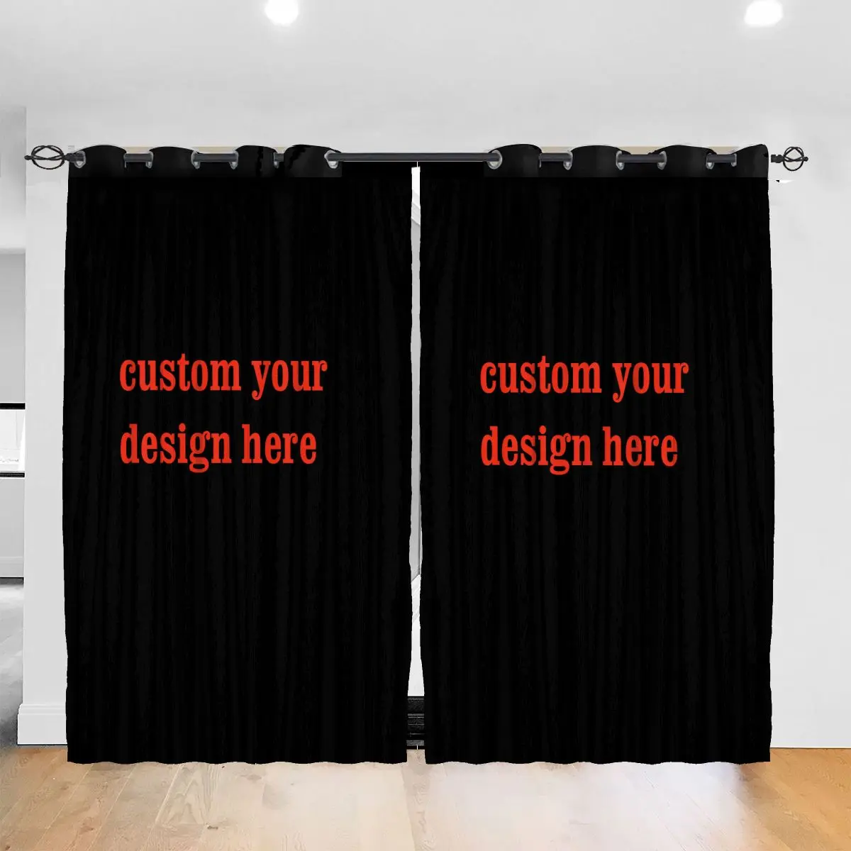 

Living Room Sun Block Curtain Custom your design Light Shading Bedroom Blackout Window Curtains 52x72In