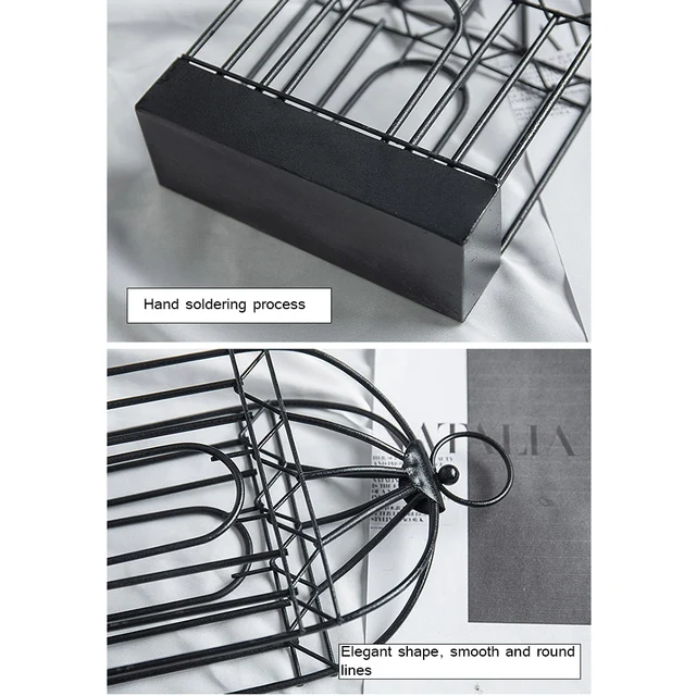 Kreatív Szúnyogtekercs -Tartó Északi Stílusú Madárketrec Forma Nyári Nap Vas Szúnyogriasztó Füstök Állványos Tányér Otthoni Dekoráció - Image 3