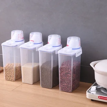 

Kitchen Sealed Plastic Cans Thickened Food Storage Tank Snacks Jar Grains Cereals Storage Jar Moisture Rice Bucket