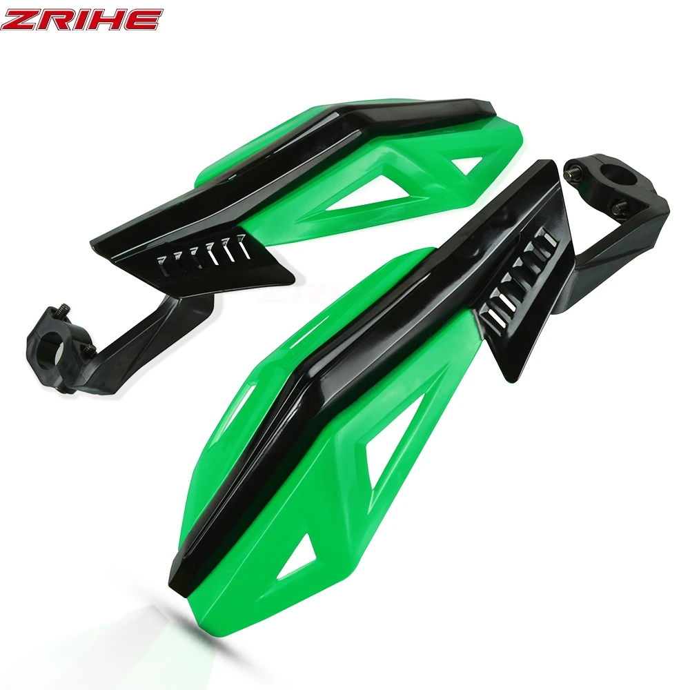 Руль для мотокросса, рукоятка, защита для YAMAHA YZ450F YZ65 YZ250X YZ250FX YZ450FX YZ125X Honda crf 230 XR400 - Цвет: green