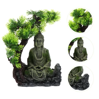 

Resin Ornament Zen Figure Exquisite Antique Unique Creative Aquarium Buddha Statue