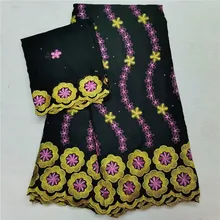 Новейшее нигерийское кружево, Африканское швейцарское хлопковое кружево, высокое качество, швейцарское кружево из вуали для свадебного платья HL112609