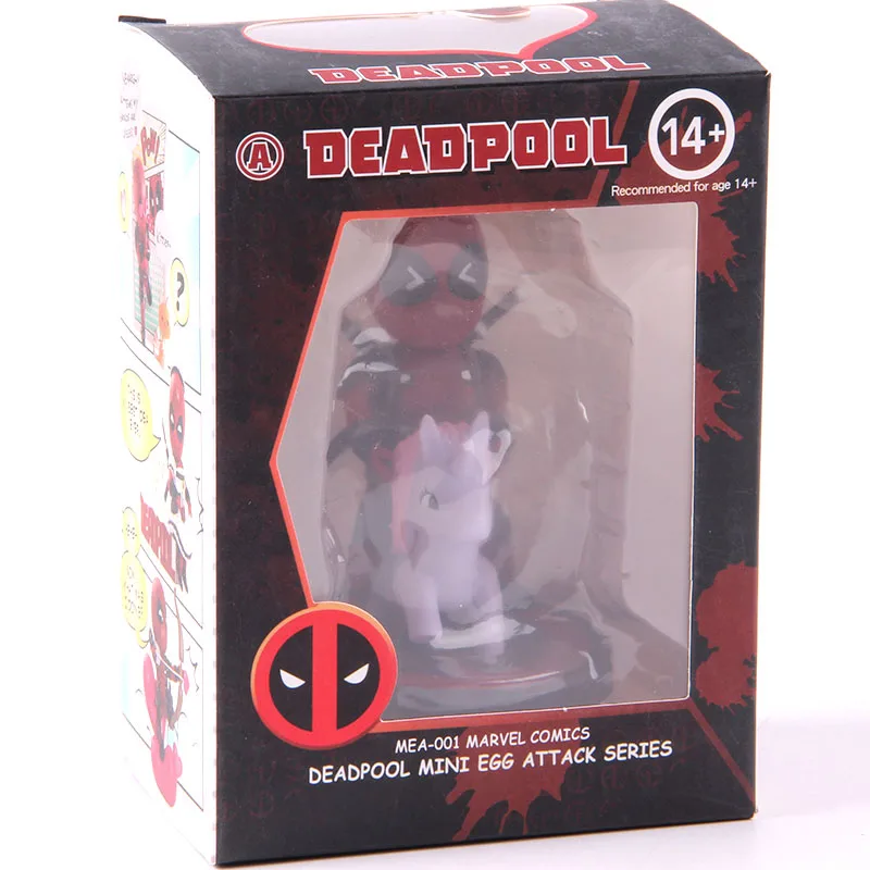 Marvel Comics Дэдпул мини яйцо атака серии Верховая езда Q версия ПВХ Dead Pool фигурка Коллекционная модель игрушки куклы