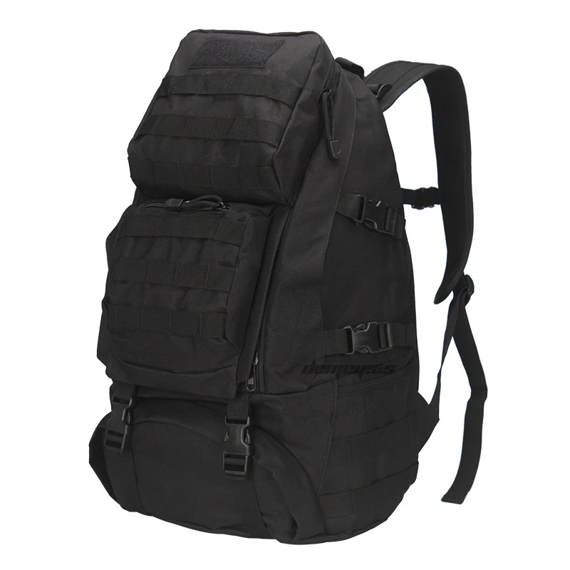 black Тактический Рюкзак Molle system прочный походный альпинистский охотничий рюкзак большой емкости боевой походный рюкзак - Цвет: black