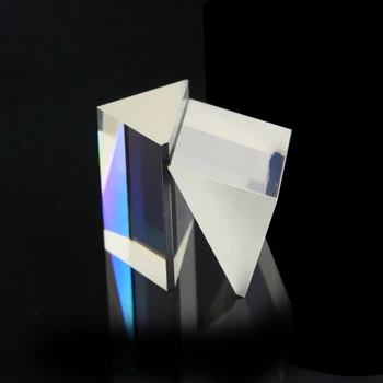 

Optical Prism K9 Glass100*100*100mm/3.93*3.93*3.93in Right Angle Coated With Aluminum Film Experiment Laser Measuring Instrument