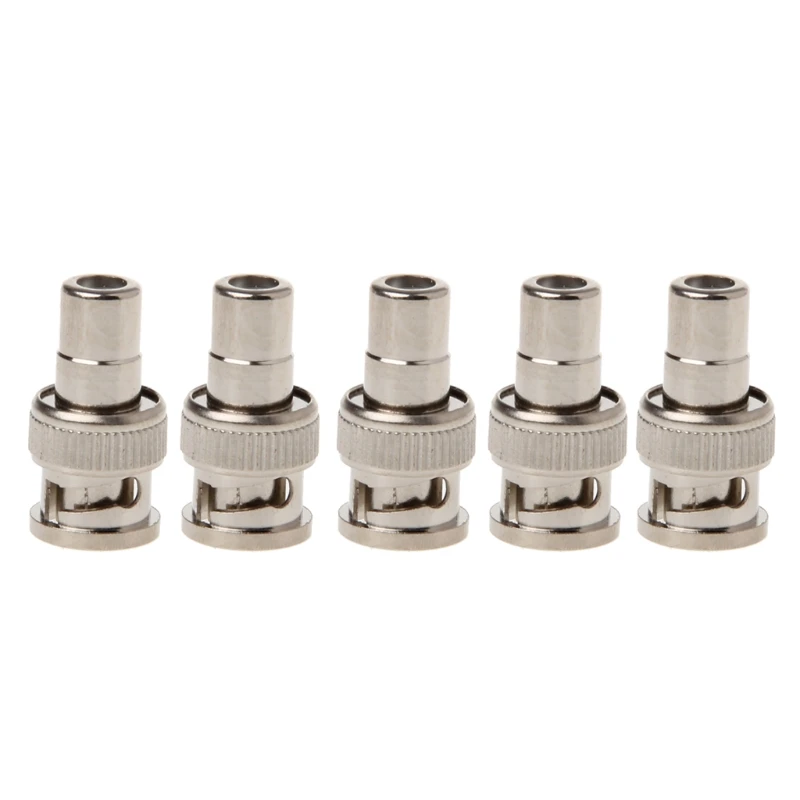 5x macho BNC a RCA adaptador conector Coaxial hembra para videovigilancia CCTV WXTA
