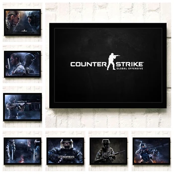 

Games CS GO Quality Wall Art Home Decor Canvas Painting Nordic Decoration Hotel Bar Cafe Room Living Room Room Poster A621
