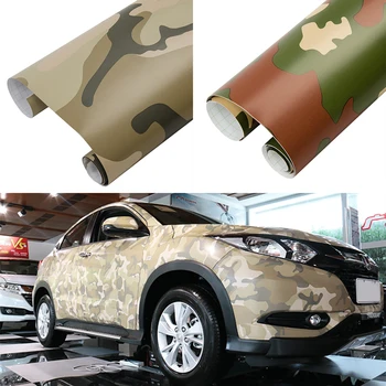 

SUNICE 1.52x0.3m Car Vinyl Film Sticker Accessories Protector Wrapping Car Wrap Self-adhesive Bike Camouflage Pattern Stickers