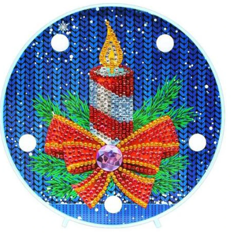 Новая лампа DIY светодиодный ночник с алмазной росписью рождественское животное Пингвин вышивка крестиком специальная форма свадебное украшение - Цвет: 16X16X3CM