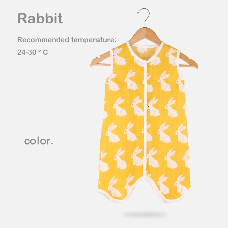 OLOEY/ хлопок, детский тонкий жилет для сна, спальный мешок, летний комплект белья, спальные мешки для новорожденных, Детские Мультяшные ножки унисекс, отдельно - Цвет: Rabbit