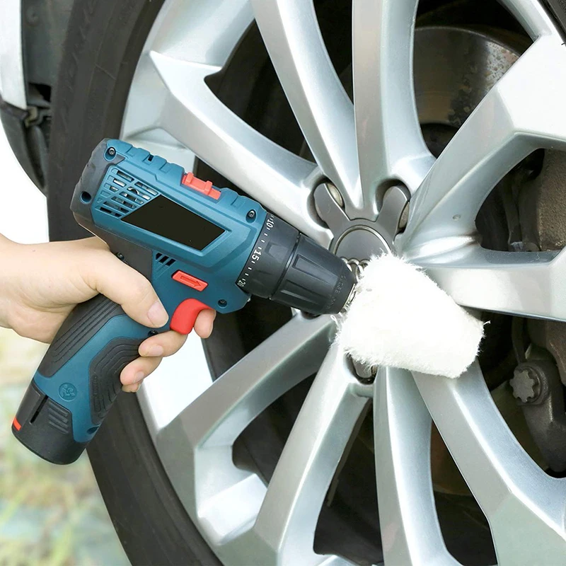 5PCS Car Rims Polishing Cloth Wheel Buffing Durable Cloth Polishing Wheel Car Detailing Waxing Cleaning Maintenance Tool car rims polishing cloth