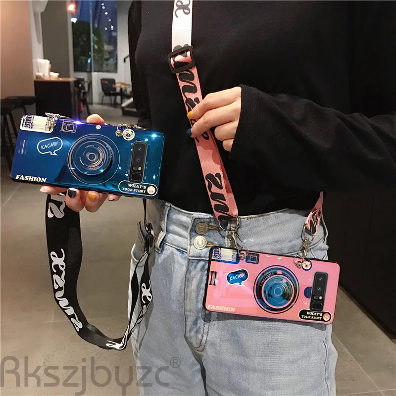 3D Cute Retro Camera Case For Samsung Galaxy J4 J6 A8 A5 A6 A7 2018 A6S J3 J7 2017 J2 Prime Grip Stand Silicon Phone Cover |