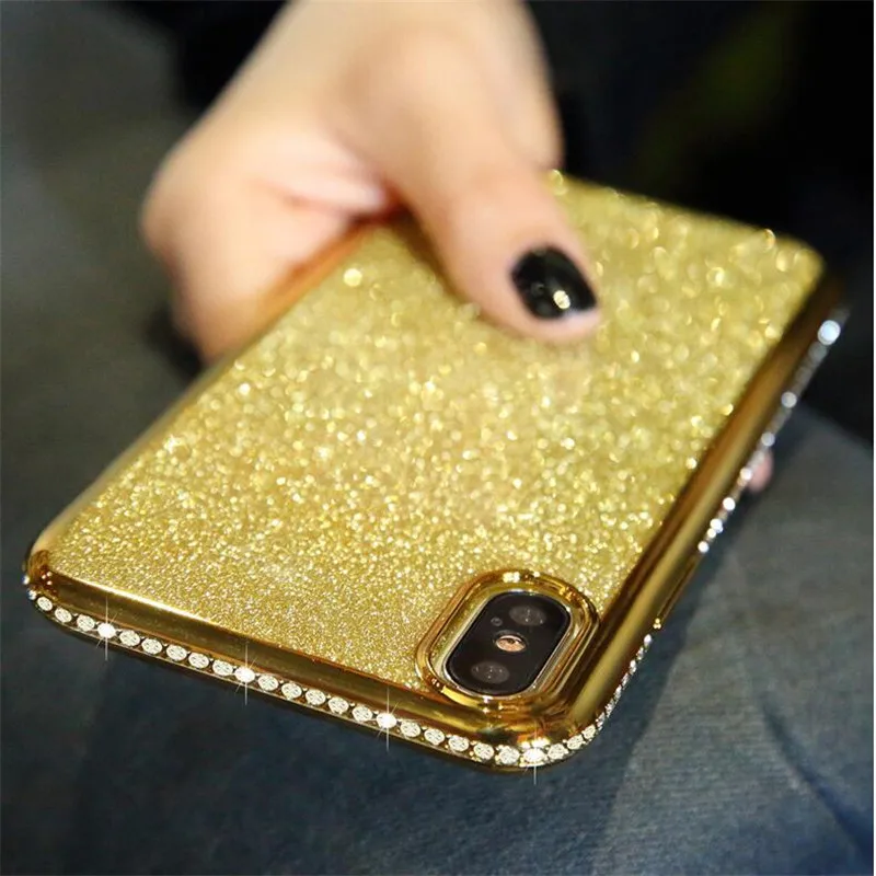 Роскошный Алмазный блестящий чехол для телефона для Xiao mi Red mi Note 8 Pro Note7 note5 mi cc9 e A2 Lite mi 8 Lite 6A 7A A3 Шикарный чехол - Цвет: gold