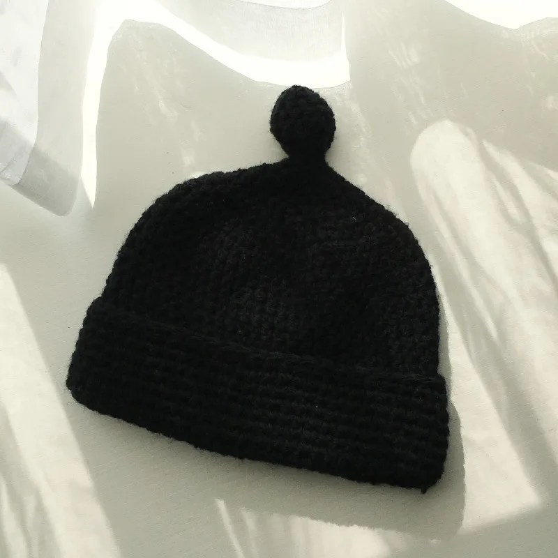 Knit hat women autumn and winter new knitted hat wild ear tip pointed hat couple warm student Korean cold cap Skullies beanies