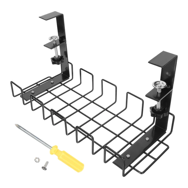 Bandeja de Metal para organización de cables, estante de mesa de  escritorio, organizador de cables - AliExpress