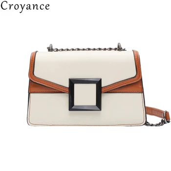 

Croyance New 2020 Designer Ladies Handbag Solid Color Chain Shoulder Bag Shoulder Messenger Bag Fashion Women Bags Purse
