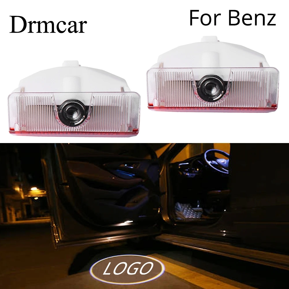 

2pcs Car Door Light Welcome logo Light Courtesy Projector Shadow For Mercedes GLK A B Class X204 W169 W168 W245