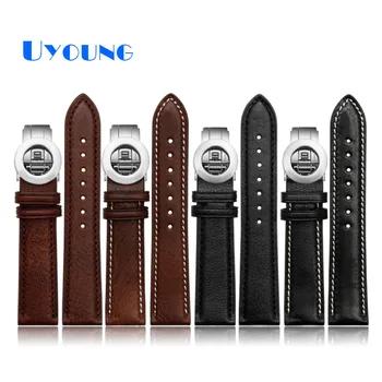 

Fashion Calfskin genuine leather watchband fit BGR 102248 20mm waterproof men leather watch strap replace stitched watch band