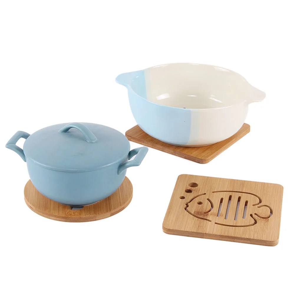 Кухонные принадлежности термостойкие Нескользящие бамбуковые коврики для