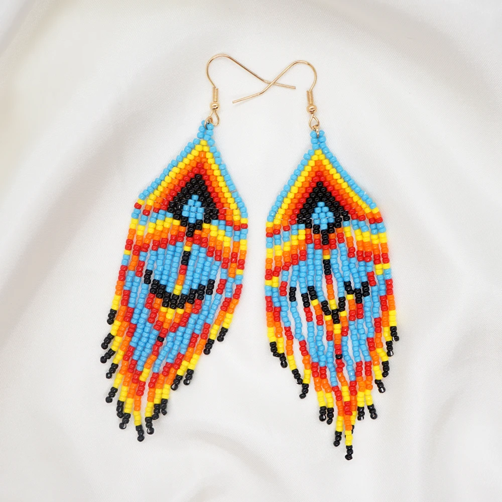 Висячие серьги Go2BoHo Miyuki модные ювелирные изделия бисерные кисточки красочные